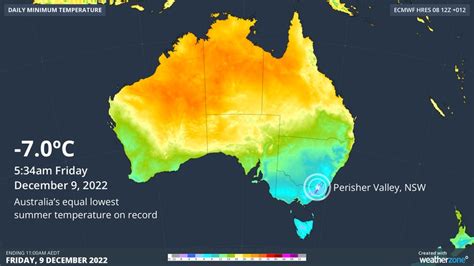 lowest temperature in australia|Record.